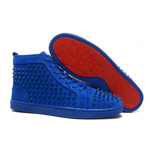 Christian Louboutin High Tops Shoes For Men #833447 $98.00 USD, Wholesale Replica Christian Louboutin High Top Shoes