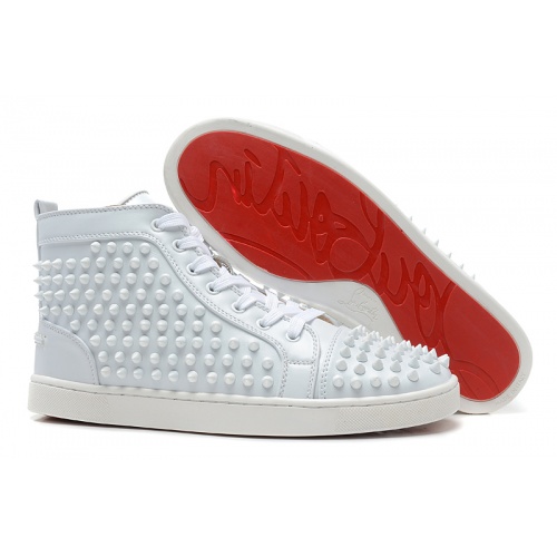 Christian Louboutin High Tops Shoes For Men #833455 $98.00 USD, Wholesale Replica Christian Louboutin High Top Shoes