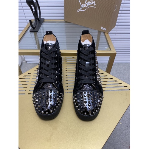 Replica Christian Louboutin High Tops Shoes For Men #844238 $98.00 USD for Wholesale