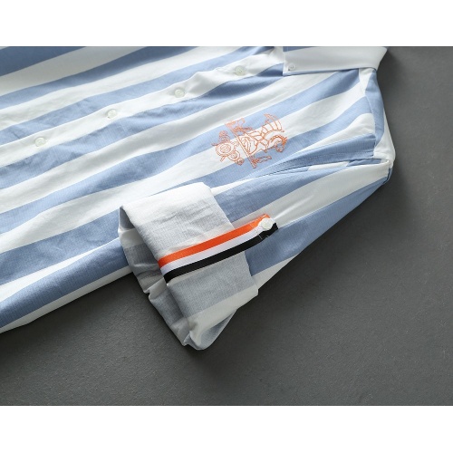 Replica Hermes Shirts Long Sleeved For Men #847166 $39.00 USD for Wholesale