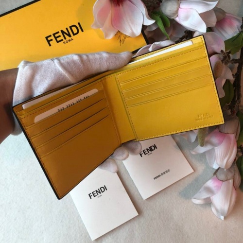 Replica Fendi AAA Man Wallets #853397 $60.00 USD for Wholesale