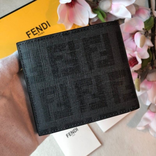 Replica Fendi AAA Man Wallets #853398 $60.00 USD for Wholesale