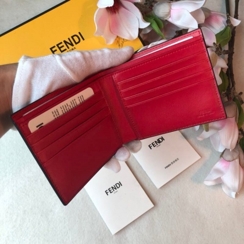 Replica Fendi AAA Man Wallets #853398 $60.00 USD for Wholesale