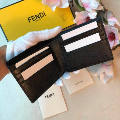 Replica Fendi AAA Man Wallets #853402 $64.00 USD for Wholesale