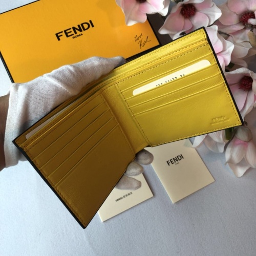 Replica Fendi AAA Man Wallets #853409 $64.00 USD for Wholesale