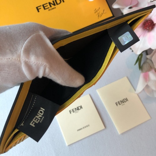 Replica Fendi AAA Man Wallets #853409 $64.00 USD for Wholesale