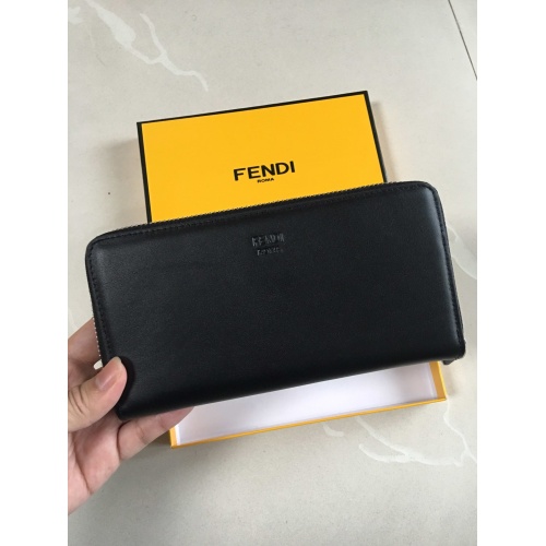 Replica Fendi AAA Man Wallets #853417 $60.00 USD for Wholesale