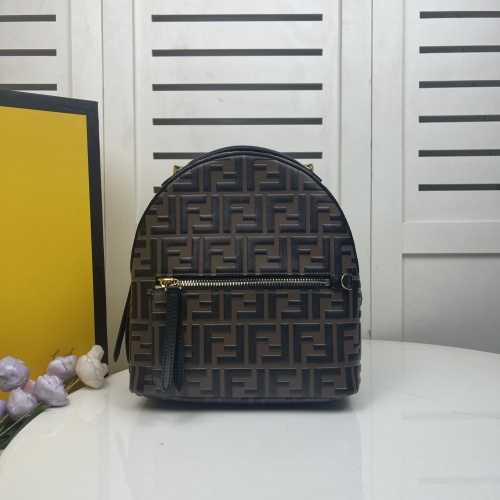 Fendi AAA Quality Backpacks For Women #858696 $140.00 USD, Wholesale Replica Fendi AAA Quality Backpacks