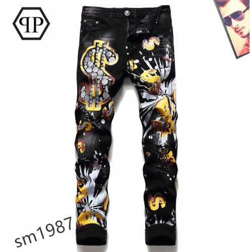 Philipp Plein PP Jeans For Men #867380 $48.00 USD, Wholesale Replica Philipp Plein PP Jeans