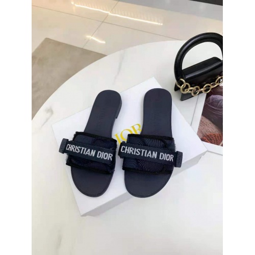 Replica Christian Dior Slippers For Women #878232 $64.00 USD for Wholesale