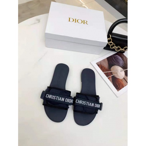 Replica Christian Dior Slippers For Women #878232 $64.00 USD for Wholesale