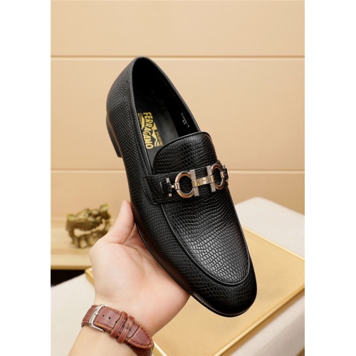 Replica Salvatore Ferragamo Leather Shoes For Men #882584 $80.00 USD for Wholesale