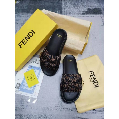 Replica Fendi Slippers For Women #886322 $72.00 USD for Wholesale