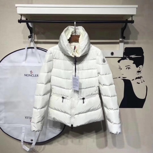 Moncler Down Feather Coat Long Sleeved For Women #888990 $142.00 USD, Wholesale Replica Moncler Down Feather Coat