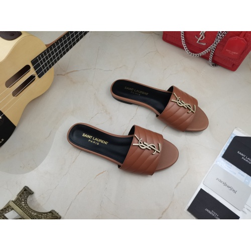 Replica Yves Saint Laurent YSL Slippers For Women #892176 $85.00 USD for Wholesale