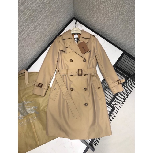 Burberry Trench Coat Long Sleeved For Women #892725 $162.00 USD, Wholesale Replica Burberry Trench Coat