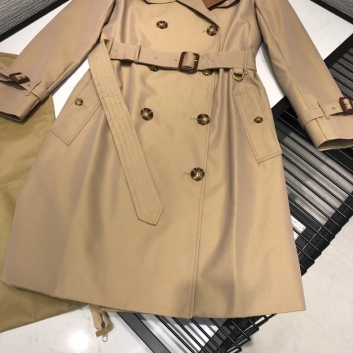 Replica Burberry Trench Coat Long Sleeved For Women #892725 $162.00 USD for Wholesale