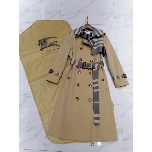 Burberry Trench Coat Long Sleeved For Women #892727 $162.00 USD, Wholesale Replica Burberry Trench Coat