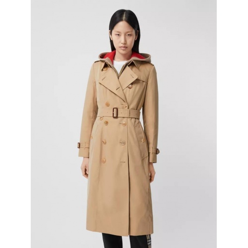 Replica Burberry Trench Coat Long Sleeved For Women #892729 $162.00 USD for Wholesale