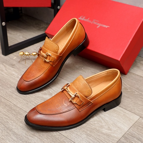 Salvatore Ferragamo Leather Shoes For Men #900149 $82.00 USD, Wholesale Replica Salvatore Ferragamo Leather Shoes