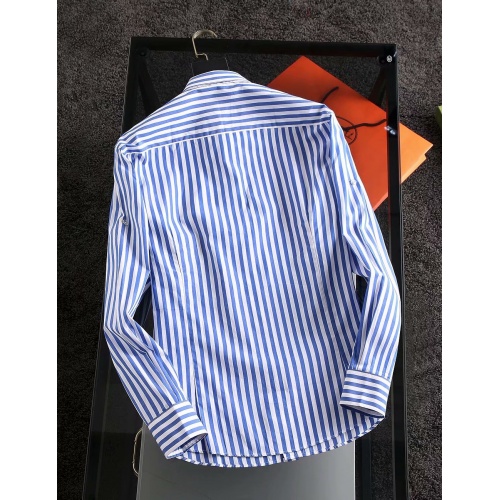 Replica Hermes Shirts Long Sleeved For Men #904803 $40.00 USD for Wholesale