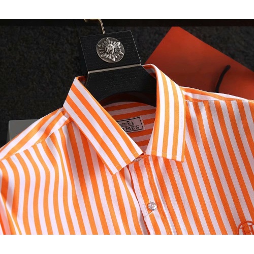 Replica Hermes Shirts Long Sleeved For Men #904804 $40.00 USD for Wholesale