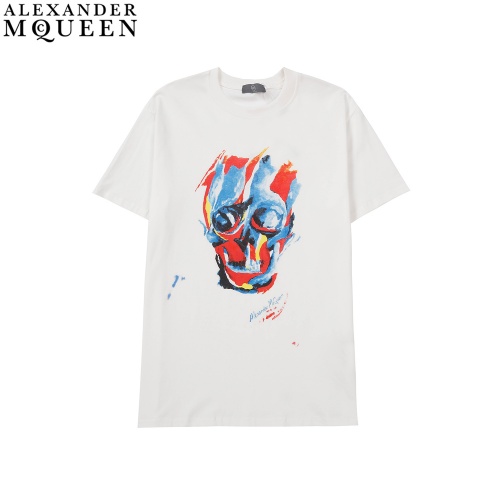 Alexander McQueen T-shirts Short Sleeved For Men #908144 $29.00 USD, Wholesale Replica Alexander McQueen T-shirts