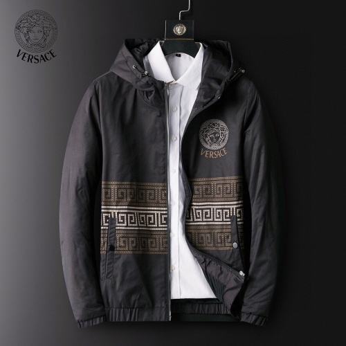 Versace Down Coat Long Sleeved For Men #924466 $72.00 USD, Wholesale Replica Versace Down Feather Coat