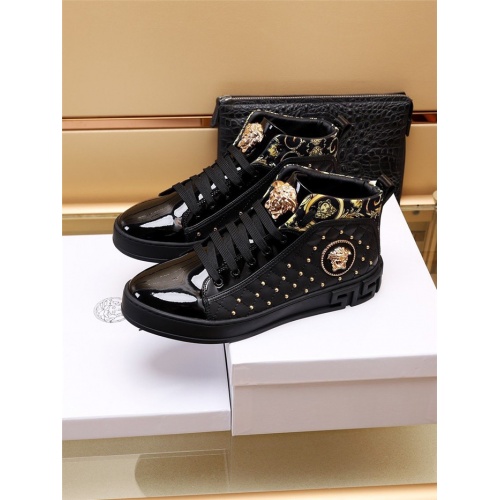 Replica Versace High Tops Shoes For Men #936687 $82.00 USD for Wholesale