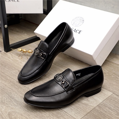 Versace Leather Shoes For Men #937114 $76.00 USD, Wholesale Replica Versace Leather Shoes