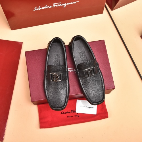 Replica Salvatore Ferragamo Leather Shoes For Men #939002 $80.00 USD for Wholesale