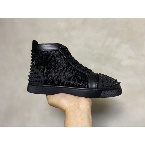 Christian Louboutin High Tops Shoes For Men #940022 $115.00 USD, Wholesale Replica Christian Louboutin High Top Shoes