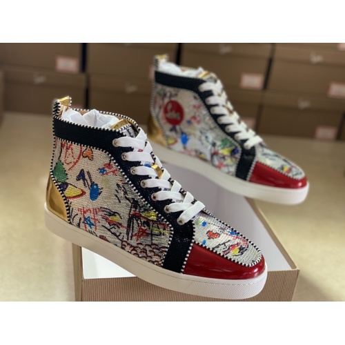 Christian Louboutin High Tops Shoes For Men #940034 $115.00 USD, Wholesale Replica Christian Louboutin High Top Shoes