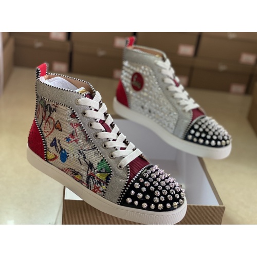 Christian Louboutin High Tops Shoes For Men #940037 $115.00 USD, Wholesale Replica Christian Louboutin High Top Shoes