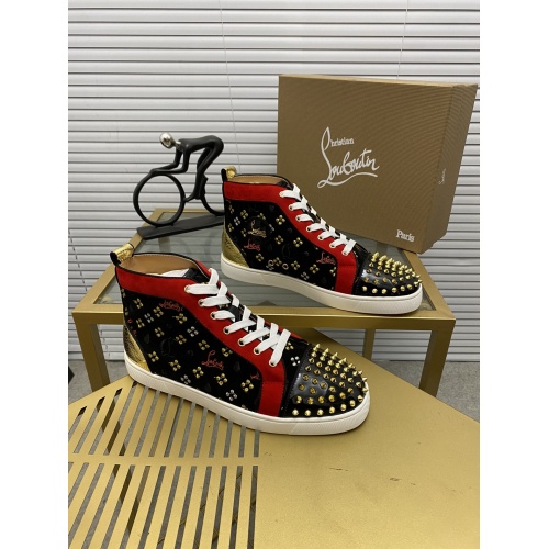 Christian Louboutin High Tops Shoes For Men #946430 $98.00 USD, Wholesale Replica Christian Louboutin High Top Shoes