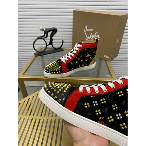 Replica Christian Louboutin High Tops Shoes For Men #946430 $98.00 USD for Wholesale