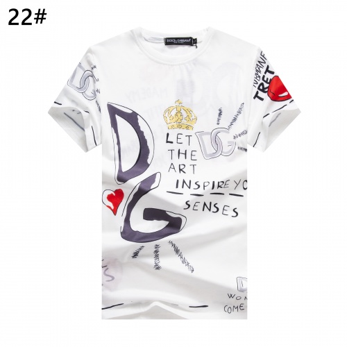 Dolce &amp; Gabbana D&amp;G T-Shirts Short Sleeved For Men #947358 $24.00 USD, Wholesale Replica Dolce &amp; Gabbana D&amp;G T-Shirts