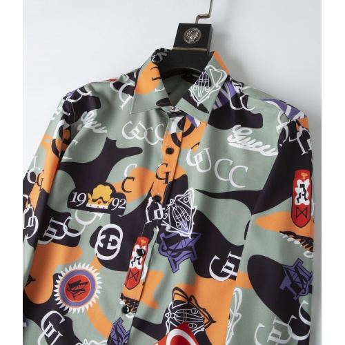 Replica Gucci Shirts Long Sleeved For Men #947910 $38.00 USD for Wholesale