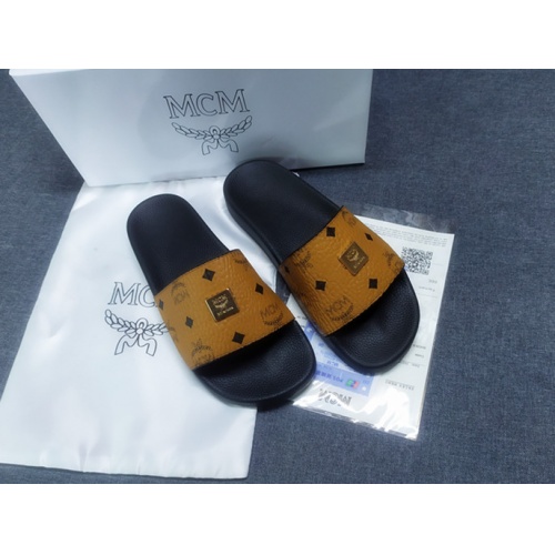 Replica MCM Slippers For Men #950697 $41.00 USD for Wholesale