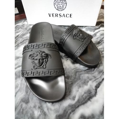 Replica Versace Slippers For Men #950751 $42.00 USD for Wholesale