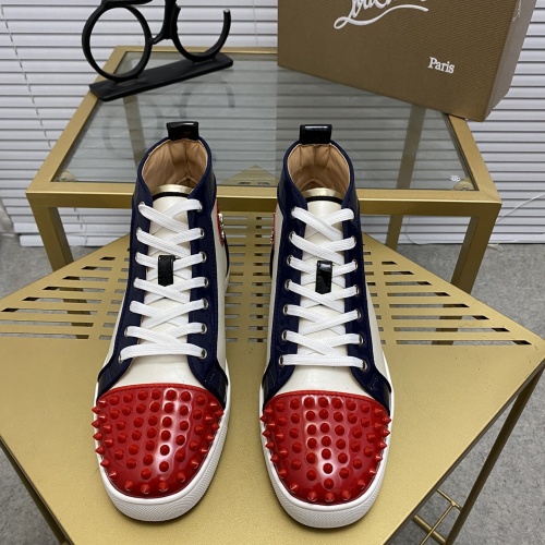 Replica Christian Louboutin High Tops Shoes For Men #955650 $92.00 USD for Wholesale