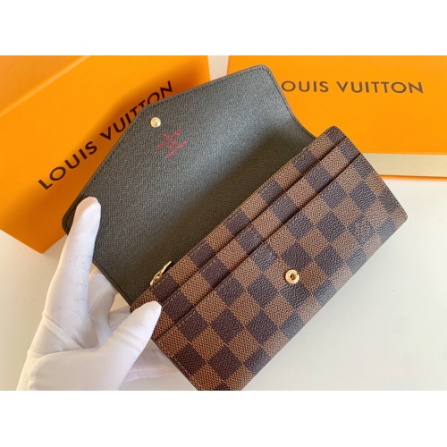 Replica Louis Vuitton LV Wallets In Coffee For Women #958526 $36.00 USD for Wholesale