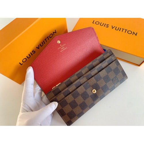 Replica Louis Vuitton LV Wallets In Red For Women #958530 $36.00 USD for Wholesale