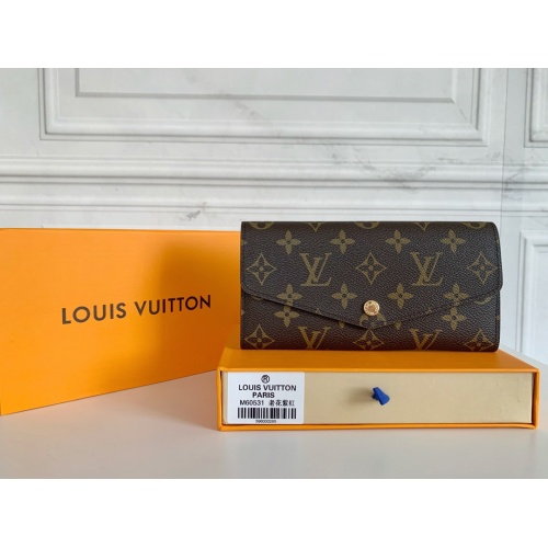 Louis Vuitton LV Wallets In Burgundy For Women #958538 $36.00 USD, Wholesale Replica Louis Vuitton LV Wallets