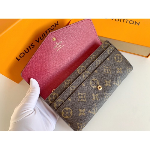 Replica Louis Vuitton LV Wallets In Burgundy For Women #958538 $36.00 USD for Wholesale