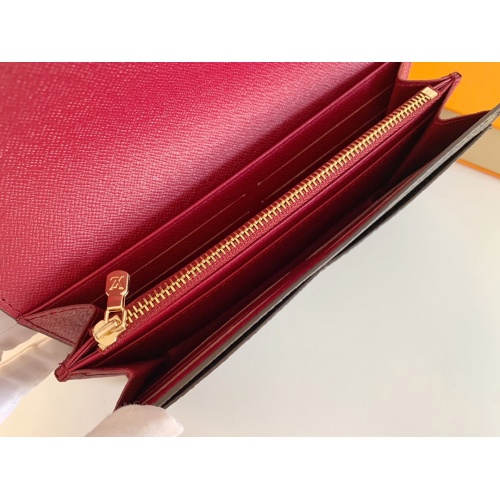 Replica Louis Vuitton LV Wallets In Burgundy For Women #958538 $36.00 USD for Wholesale