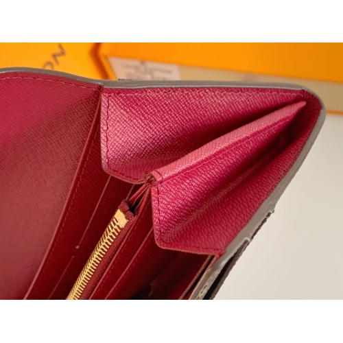 Replica Louis Vuitton LV Wallets In Burgundy For Women #958538 $36.00 USD for Wholesale