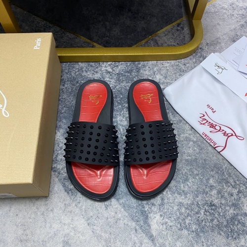 Christian Louboutin CL Slippers For Men #959193 $56.00 USD, Wholesale Replica Christian Louboutin CL Slippers