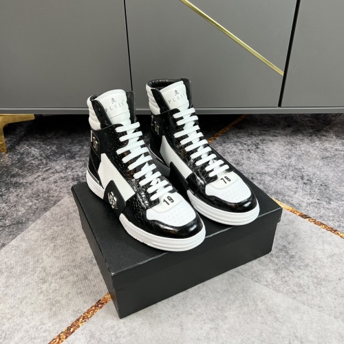 Philipp Plein PP High Tops Shoes For Men #964191 $112.00 USD, Wholesale Replica Philipp Plein PP High Tops Shoes