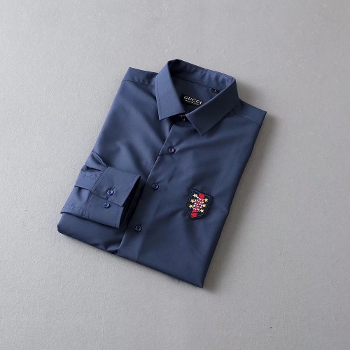 Replica Gucci Shirts Long Sleeved For Men #966451 $42.00 USD for Wholesale